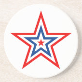 En Grès Dessous de verre de boisson Star Patriotique (Devant)