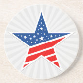 En Grès Dessous de verre de boisson Star Patriotique (Devant)