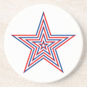 En Grès Dessous de verre de boisson Star Patriotique (Devant)