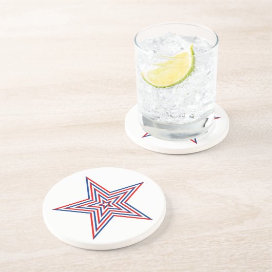 En Grès Dessous de verre de boisson Star Patriotique (Côté)