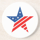 En Grès Dessous de verre de boisson Star Patriotique (Devant)