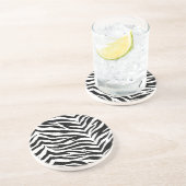 En Grès Dessous de verre de boisson Zebra Print (Côté)