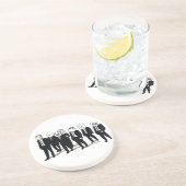 En Grès Dessous de verre de boissons de bande de rage (Côté)