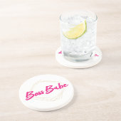 En Grès Dessous de verre de boissons de bébé de patron (Côté)