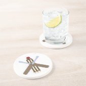 En Grès Dessous de verre de boissons de cricket (Côté)