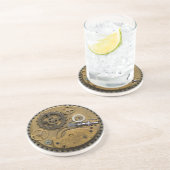 En Grès Dessous de verre de boissons de SteamPunk (Côté)