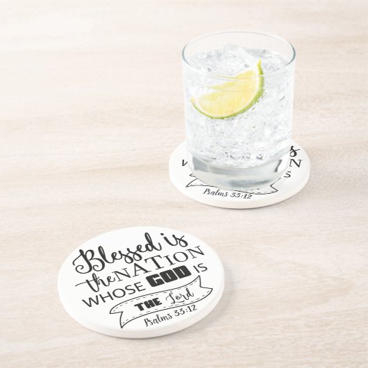 En Grès Dessous de verre de boissons Sandstone (Côté)