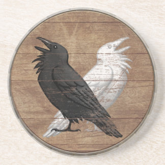 En Grès Dessous de verre de bouclier de Viking - Ravens