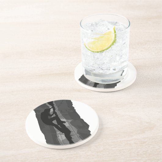 En Grès Dessous de verre de Bouldering de grimpeur de (Côté)