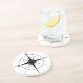 En Grès Dessous de verre de boussole nautique (Côté)