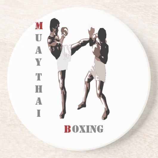 En Grès Dessous de verre de boxe thaïlandaise (Devant)