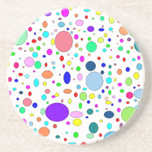 En Grès Dessous de verre de bulles colorées
