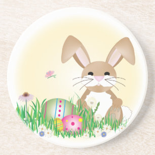 En Grès Dessous de verre de Bunny de Pâques