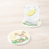 En Grès Dessous de verre de Bunny de Pâques (Côté)
