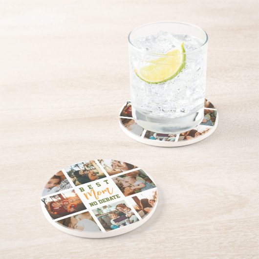 En Grès Dessous de verre de bureau Famille Collage Tendanc (Côté)