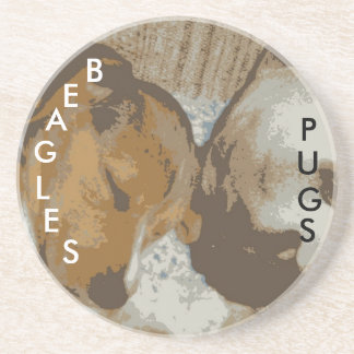 En Grès Dessous de verre de carlin et de beagle