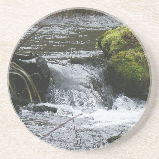 En Grès Dessous de verre de cascade de courant (Devant)