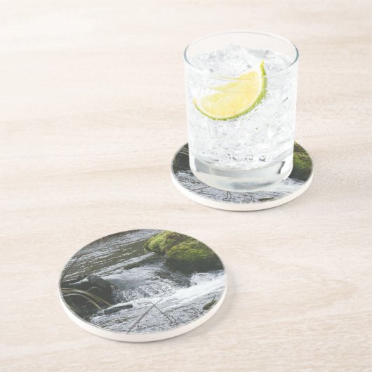 En Grès Dessous de verre de cascade de courant (Côté)