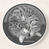 En Grès Dessous de verre de chat de la savane (Devant)