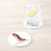 En Grès Dessous de verre de chaussure de tire-bouchon (Côté)