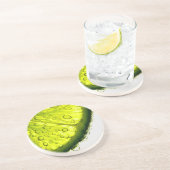 En Grès Dessous de verre de chaux (Côté)