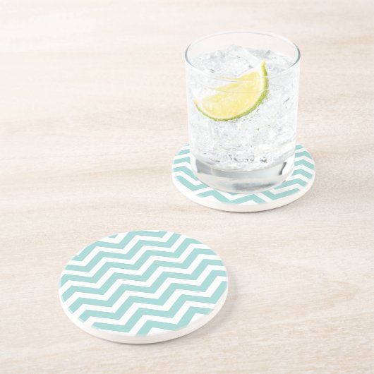 En Grès Dessous de verre de Chevron d'Aqua (Côté)