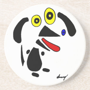 En Grès Dessous de verre de chien Abstrait