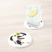 En Grès Dessous de verre de chien Abstrait (Côté)