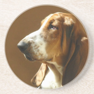 En Grès Dessous de verre de chien de Basset Hound