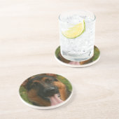En Grès Dessous de verre de chien de berger allemand (Côté)