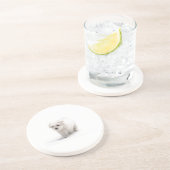 En Grès Dessous de verre de chien de Bichon Frise (Côté)