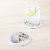 En Grès Dessous de verre de chien de Shih Tzu (Côté)