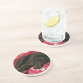 En Grès Dessous de verre de chien endormi (Côté)