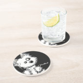 En Grès Dessous de verre de chien Zombie Westie (Côté)