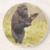 En Grès Dessous de verre de chimpanzé (Devant)
