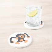 En Grès Dessous de verre de chimpanzé au chimpanzé, carica (Côté)