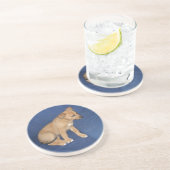 En Grès Dessous de verre de chiot (Côté)