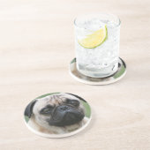 En Grès Dessous de verre de chiot de carlin (Côté)