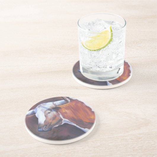 En Grès Dessous de verre de Chisholm Longhorn (Côté)