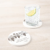 En Grès Dessous de verre de citation de vin (Côté)