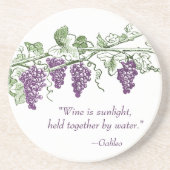 En Grès Dessous de verre de citation de vin (Devant)