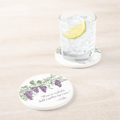 En Grès Dessous de verre de citation de vin (Côté)