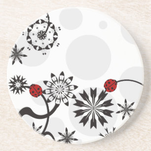 En Grès Dessous de verre de coccinelle