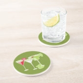 En Grès Dessous de verre de cocktails (Côté)