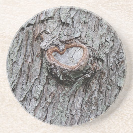 En Grès Dessous de verre de coeur d'arbre (Devant)