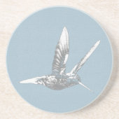 En Grès Dessous de verre de colibri gris (Devant)