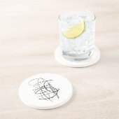 En Grès Dessous de verre de composition ovale (Côté)
