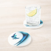 En Grès Dessous de verre de conception de surf des neiges (Côté)