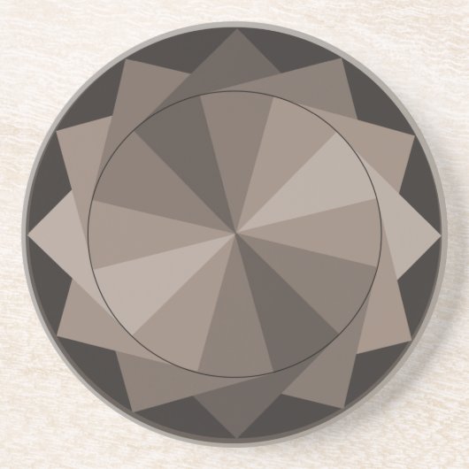 En Grès Dessous de verre de conception de Taupe (Devant)