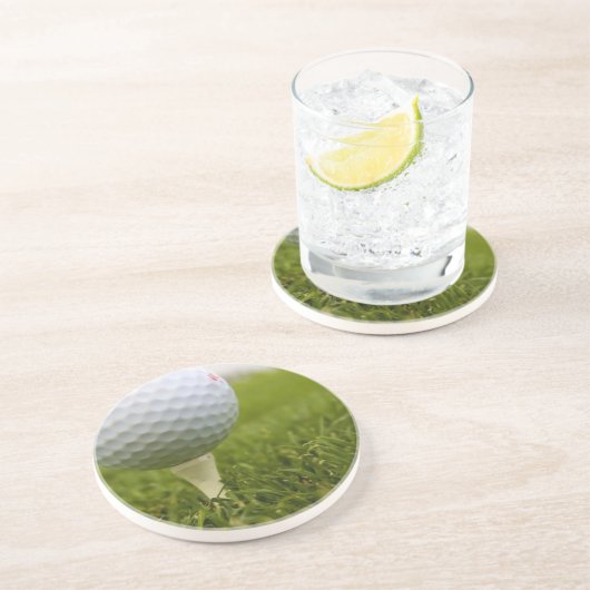 En Grès Dessous de verre de conception de tee de golf (Côté)